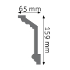 Listwa przysufitowa LGZ-08 Creativa 15,9x6,5 cm