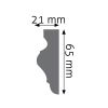 Listwa naścienna gładka LNG-02 Creativa 6,5 cm x 2,1 cm