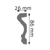 Listwa naścienna gładka LNG-03 Creativa 8,6 cm x 2,6 cm