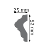 Listwa naścienna gładka LNG-04 Creativa 5,2 cm x 2,5 cm