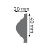 Listwa naścienna gładka LNG-09 Creativa 4 cm x 2 cm