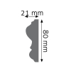 Listwa naścienna gładka LNG-12 Creativa 8 cm x 2,1 cm