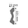 Listwa naścienna gładka LNG-14 Creativa 10,1 cm x 2,2 cm