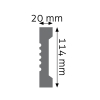 Listwa naścienna gładka LNG-17 Creativa 11,4 cm x 2 cm