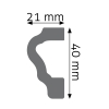 Listwa naścienna gładka LPC-14 Creativa 4 cm x 2,1 cm