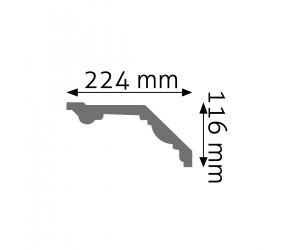 Listwa przysufitowa LGG-09 Creativa 11,6x22,4 cm