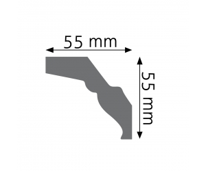 Listwa przysufitowa LGG-25 Creativa 5,5x5,5 cm