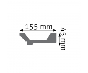 Listwa przysufitowa LGG-26 Creativa 4,5x15,5 cm