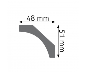 Listwa przysufitowa LGG-28 Creativa 5,1x4,8 cm