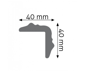 Listwa naścienna ozdobna - narożnik Creativa LGG-37 ; 4 cm x 4 cm