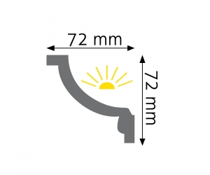 Listwa oświetleniowa LGZ-12 Creativa 7,2 cm x 7,2 cm