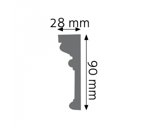 Listwa naścienna gładka LNG-01 Creativa 9 cm x 2,8 cm