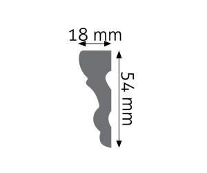 Listwa naścienna gładka LNG-05 Creativa 5,4 cm x 1,8 cm