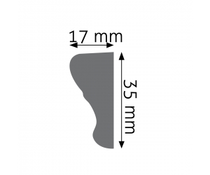 Listwa naścienna gładka LNG-07 Creativa 3,5 cm x 1,7 cm
