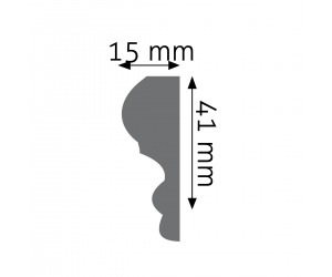Listwa naścienna gładka LNG-08 Creativa 4,1 cm x 1,5 cm