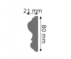 Listwa naścienna gładka LNG-12 Creativa 8 cm x 2,1 cm