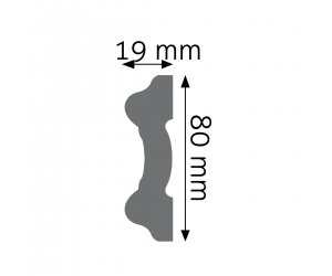 Listwa naścienna gładka LNG-13 Creativa 8 cm x 1,9 cm