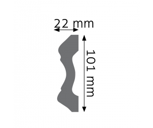 Listwa naścienna gładka LNG-14 Creativa 10,1 cm x 2,2 cm