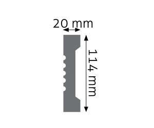 Listwa naścienna gładka LNG-17 Creativa 11,4 cm x 2 cm