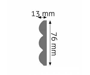 Listwa naścienna gładka LNG-18 Creativa 7,6 cm x 1,3 cm