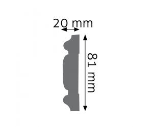 Listwa naścienna zdobiona LNZ-03 Creativa 8,1 cm x 2 cm