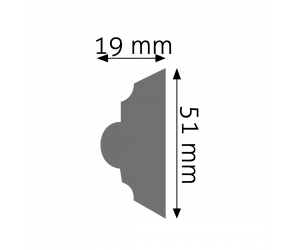 Listwa naścienna zdobiona LNZ-04 Creativa 5,1 cm x 1,9 cm