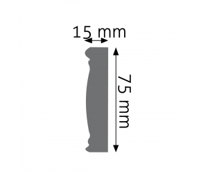 Listwa naścienna zdobiona LNZ-06 Creativa 7,5 cm x 1,5 cm