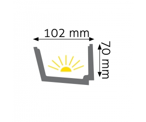 Listwa oświetleniowa LOC-02 Creativa 7 cm x 10,2 cm