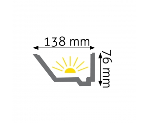 Listwa oświetleniowa LOC-03 Creativa 7,6 cm x 13,8 cm