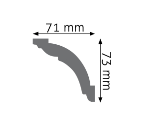 Listwa przysufitowa LOC-05 Creativa 7,3x7,1 cm