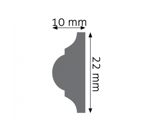 Listwa naścienna gładka LPC-03 Creativa 2,2 cm x 1 cm