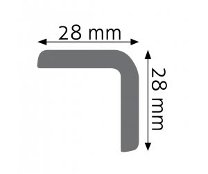 Listwa naścienna gładka - narożnik Creativa LPC-13 ;  2,8 cm x 2,8 cm
