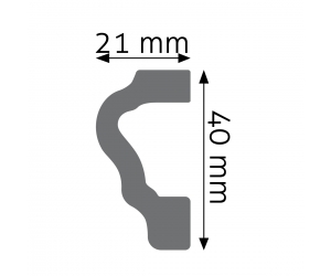 Listwa naścienna gładka LPC-14 Creativa 4 cm x 2,1 cm
