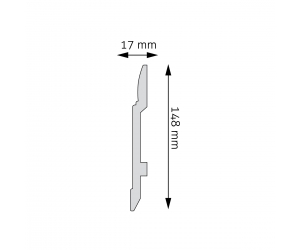 przekrój listwy przypodłogowej LPC-25