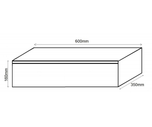 biała komoda wisząca 70cm szerokości bez uchwytów